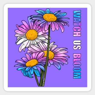 Watch Us Bloom Daisies Sticker